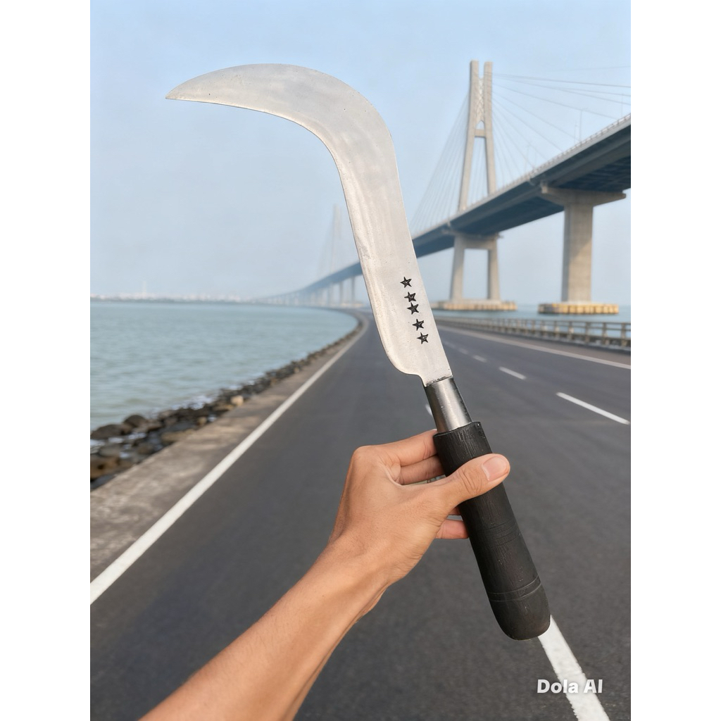 sabit untuk tebas bambu dan ranting ranting asli Madura