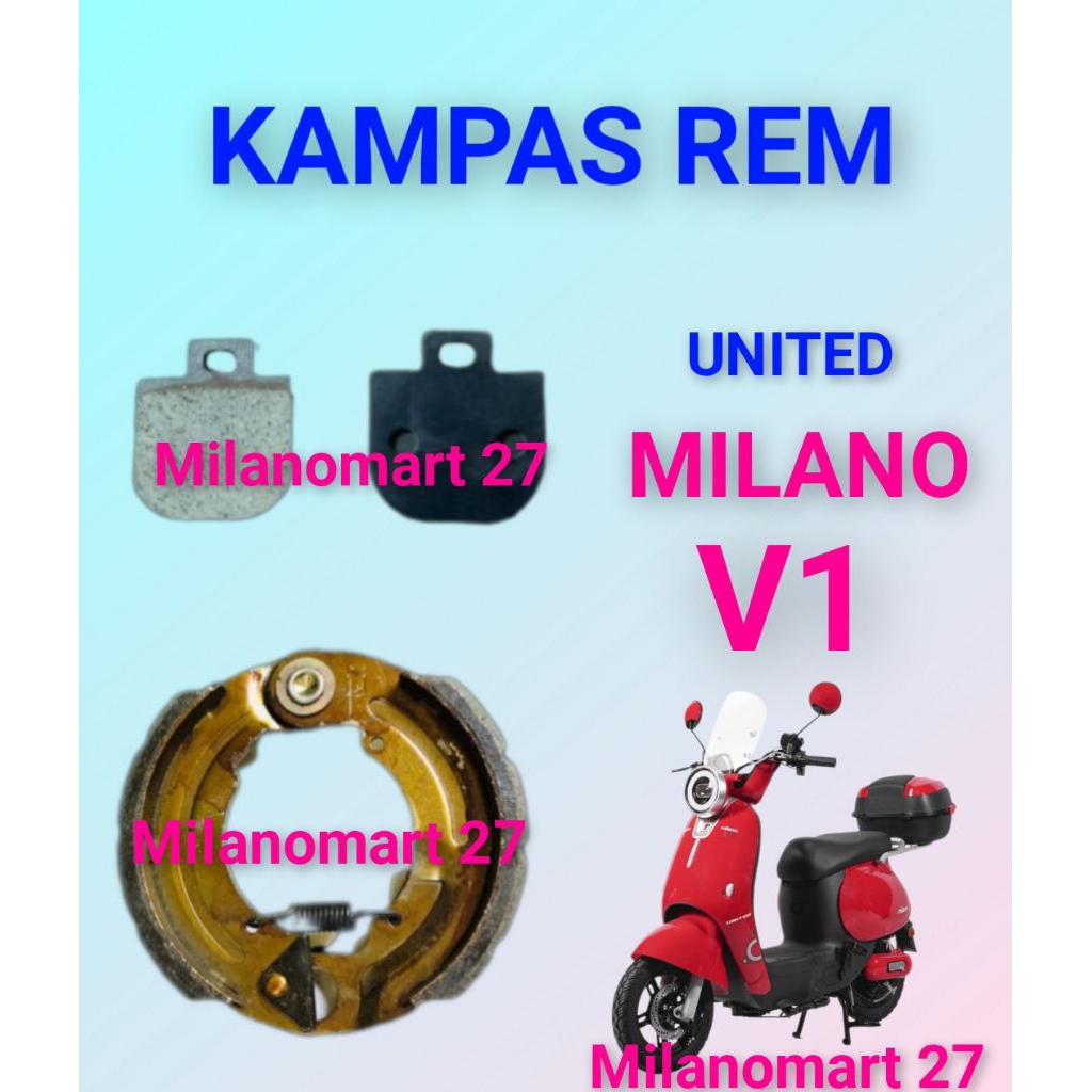kampas rem united Dresden V1 kampas rem sepeda listrik united Dresden v1