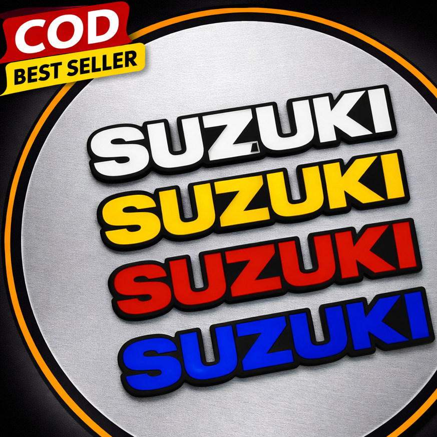 Emblem Akrilik Motor | GTR Emblem Suzuki 2 PCS Logo Suzuki Timbul 3D Aksesoris Motor Suzuki CP