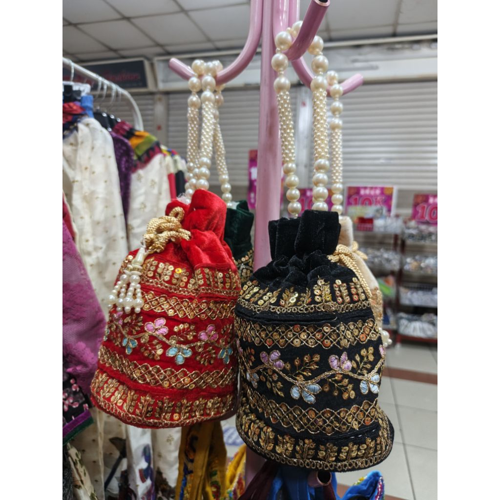 Tas Clutch Pesta India Jaipur Etnik Mewah untuk Acara Formal dan Pernikahan