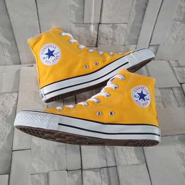 CONVERSE Sepatu All Star HI Premium Kuning Tinggi Pria Wanita