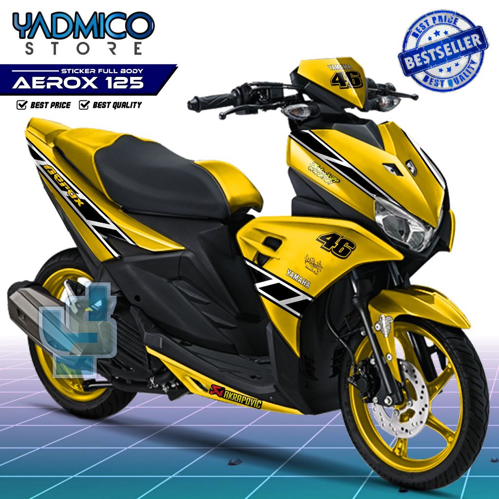 (PROMO) Decal Aerox 125 Full Body / Stiker Motor Aerox 125 Fullbody / Dekal Yamaha Aerox 125 / Strip