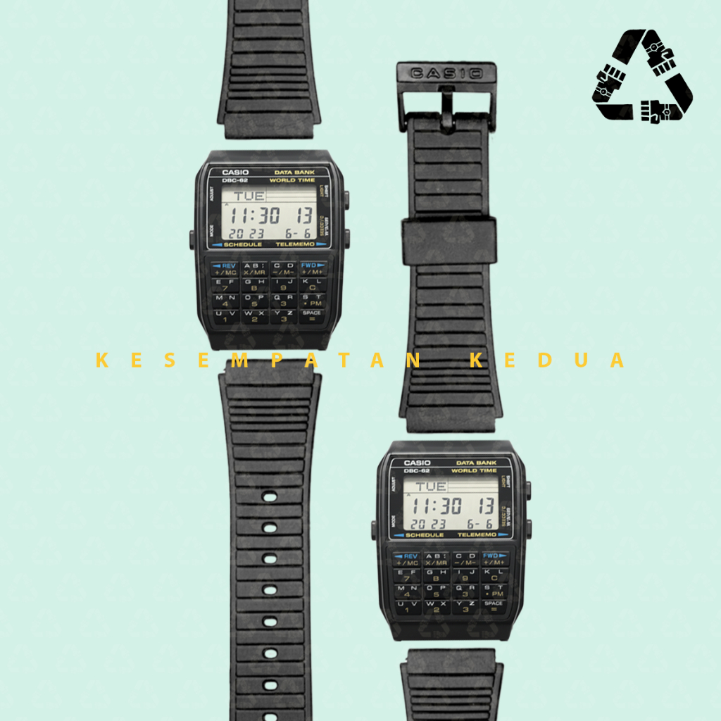 Strap Pengganti Casio DBC-62 / Tinggal Pasang / Lug 2Cm