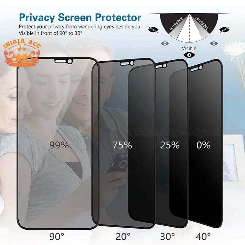 Anti-Spy Kaca SAMSUNG J2 / J2 PRIME / J2 PRO Tempered Glass Pelindung Layar Privacy