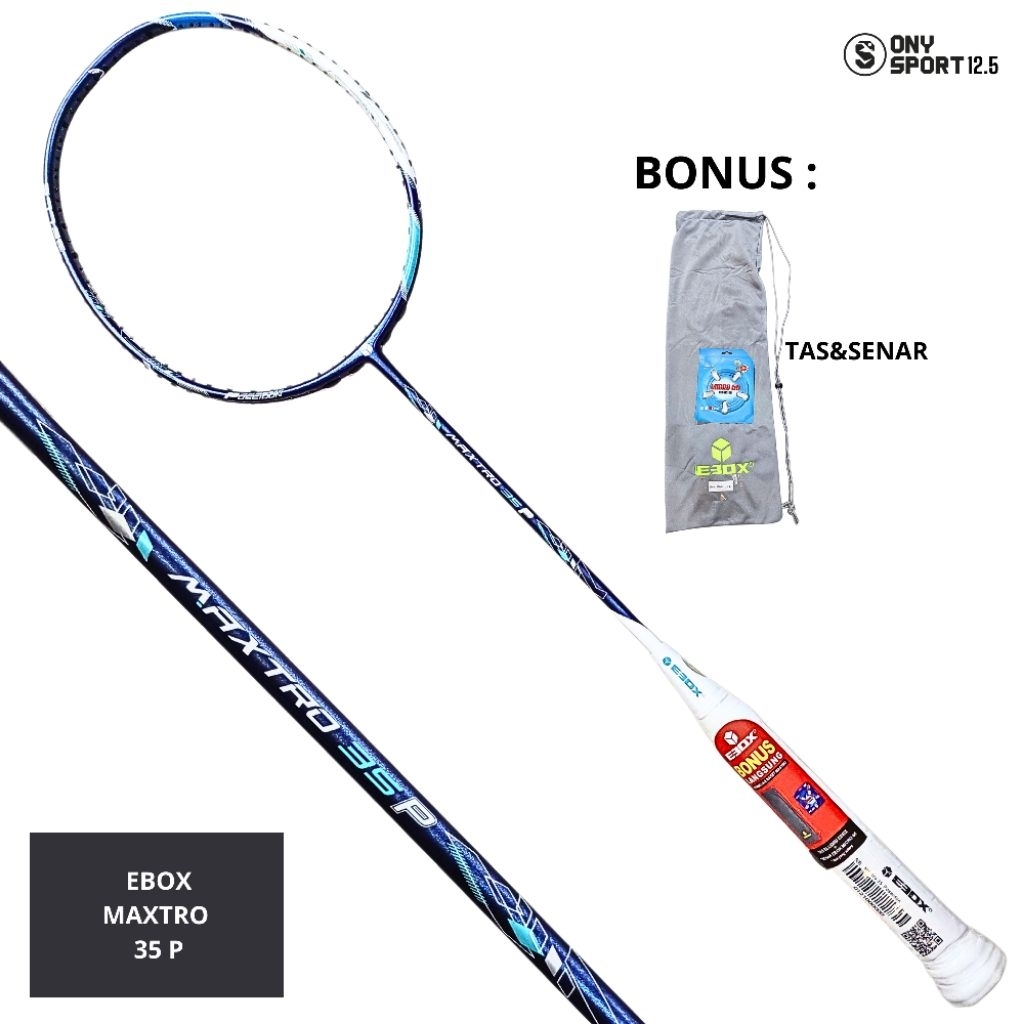 RAKET BADMINTON EBOX MAXTRO 35 P 100%ORI