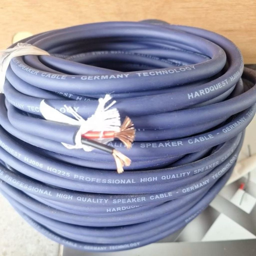 Kabel Speaker HARDQUEST 2x2.5mm Serabut Tembaga Lentur - Warna Biru