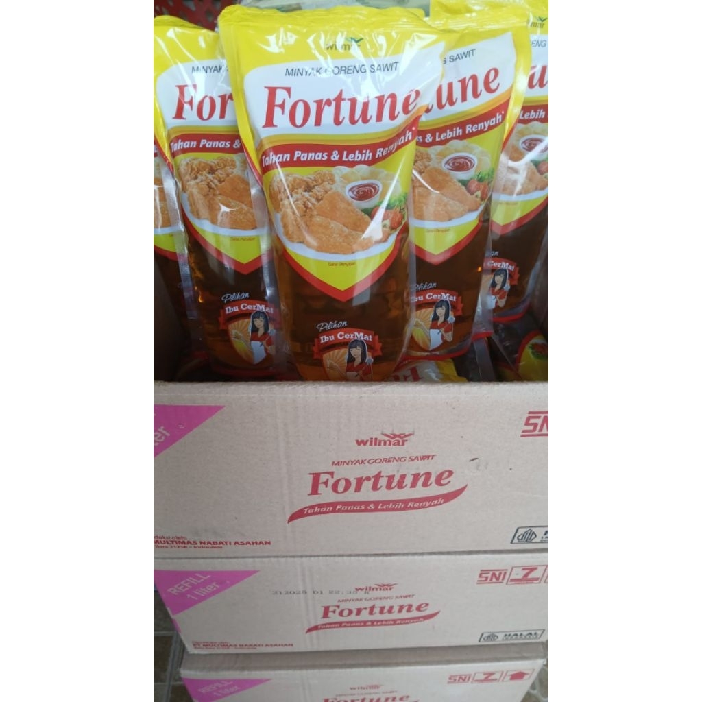 Minyak Goreng Fortune Pouch 1L/Minyak Siip 900ml (1 Dus x12pcs )/SANIA 2 L isi 6pcs