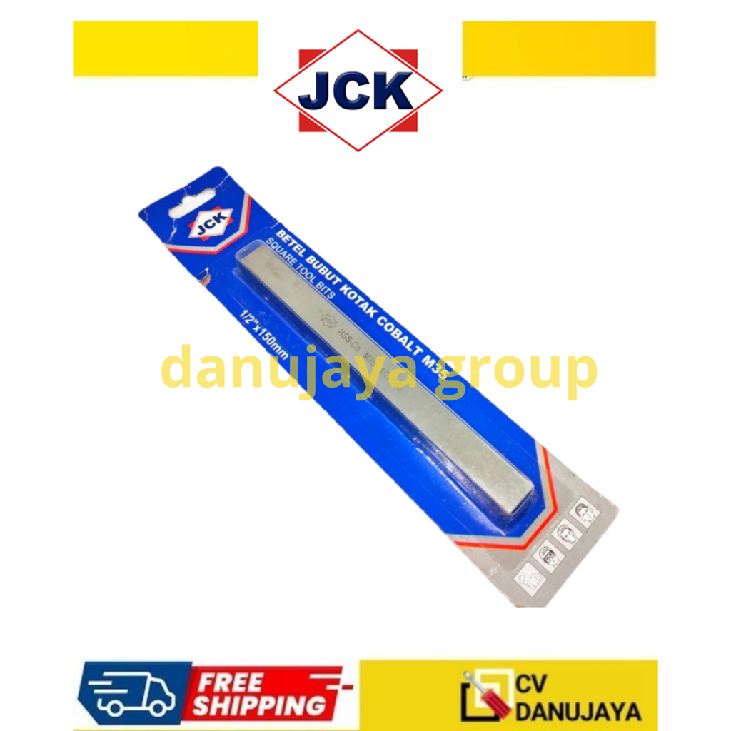 Betel Pahat Bubut Betel Kotak Cobalt M35 Size 1/2 inch x panjang 150mm 1/2" x panjang 100 mm JCK