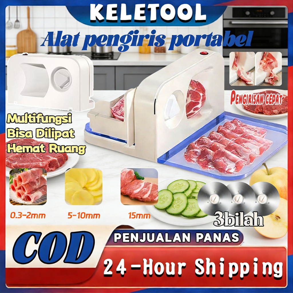 Meat Slicer semi-otomatis Sayuran Pemotong Daging Beku Mesin Pengiris Pemotong Daging semi-otomatis 