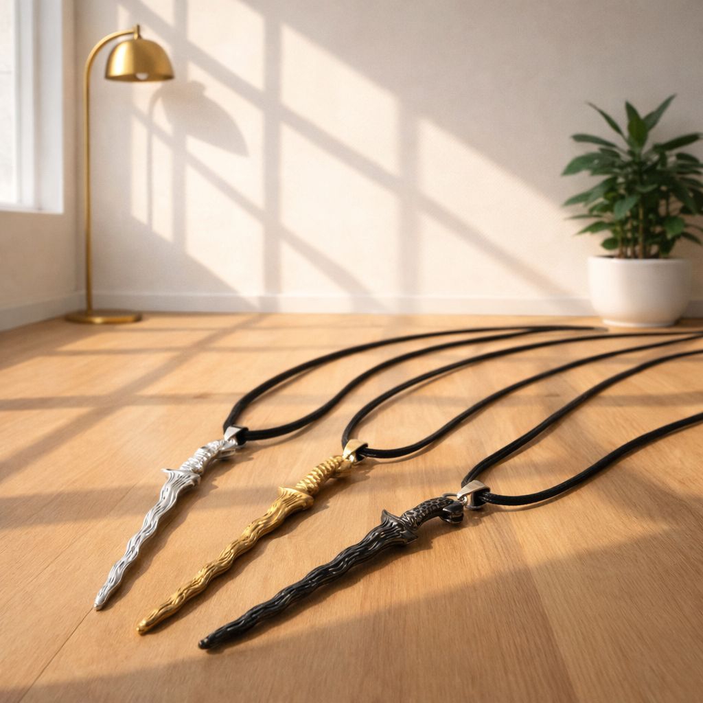 KALUNG TALI BANDUL KERIS/kalung pria/ bandul besi