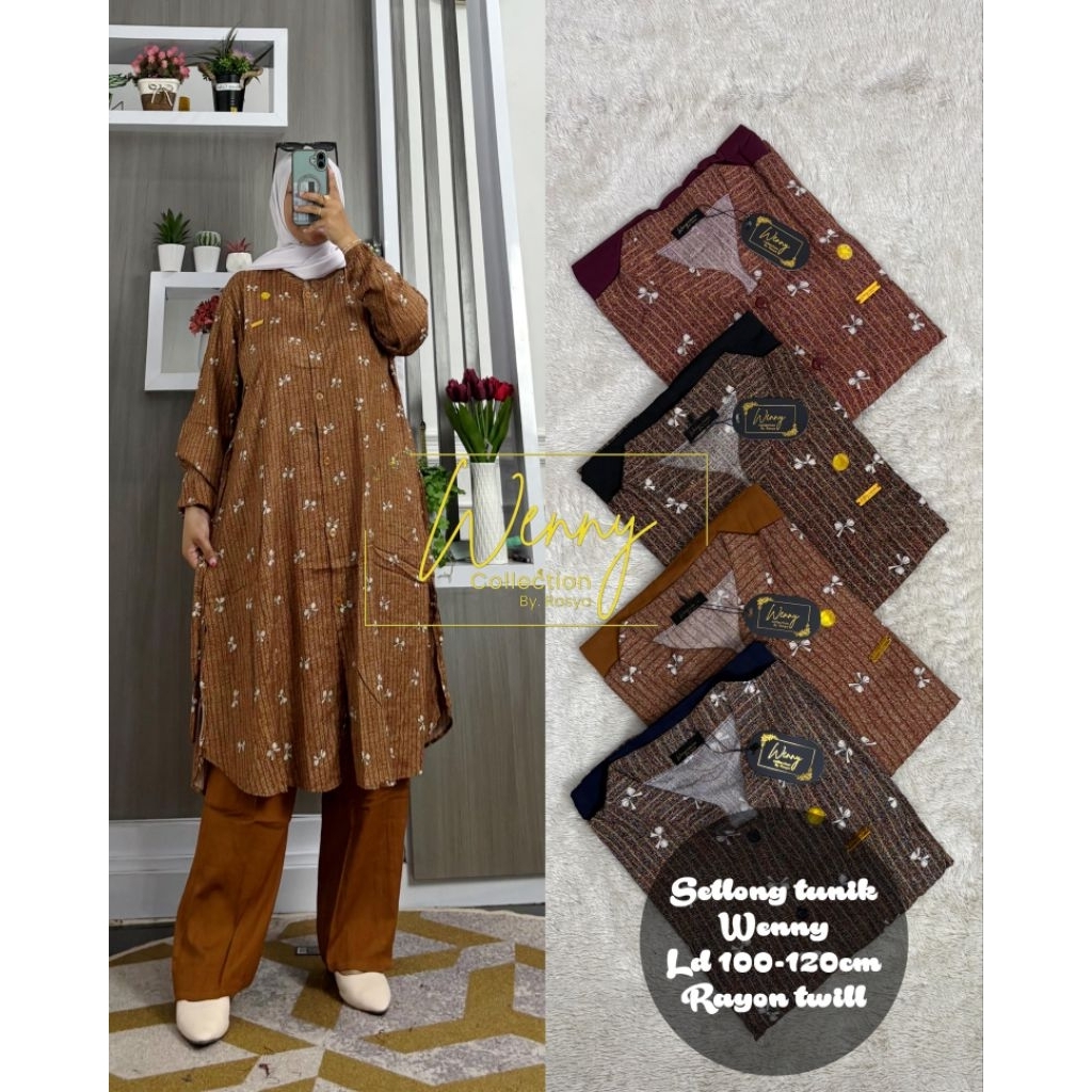 SETELAN LONG TUNIK RAYON TWILL WENNY RASYA