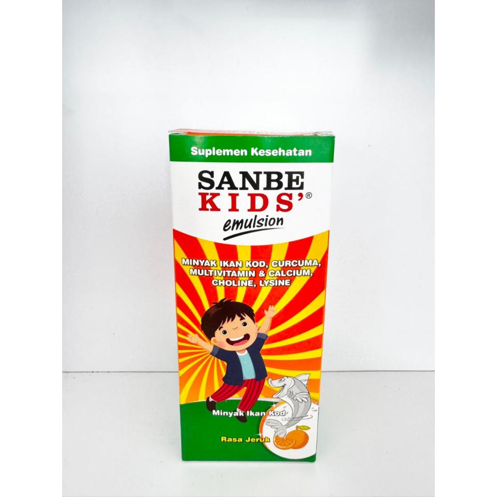 SANBE KIDS EMULSION 200 ML SUPLEMEN UNTUK DAYA TAHAN TUBUH DAN PENAMBAH NAFSU MAKAN