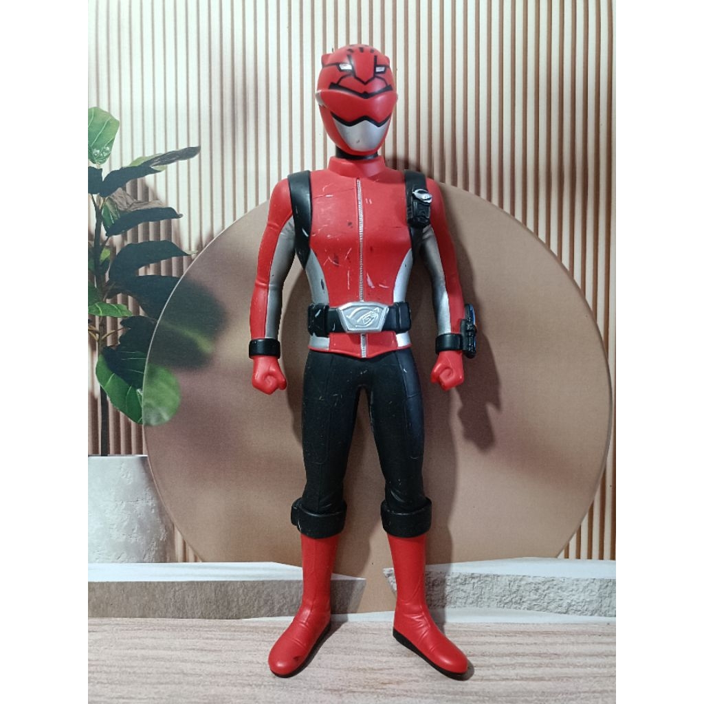 Action Figure Big Sofubi 25Cm Red Buster Tokumei Sentai Go Buster - Sentai Hero Series