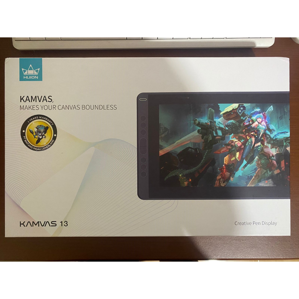 HUION Kamvas 13 Pen Display Bekas Pemakaian Pribadi Fungsi Sangat Baik Kelengkapan Full Set