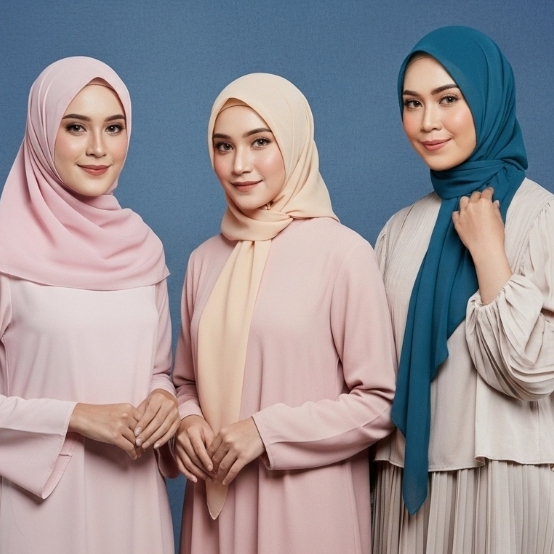 Minor Defect Sale - Hijab Segi Empat Plain Paris Jepang Napocut Asli Premium Tegak Paripurna