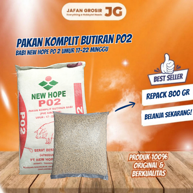 PO 2 New Hope Pakan Ayam Pur Babi Untuk Anak Ayam Bangkok 800 gram