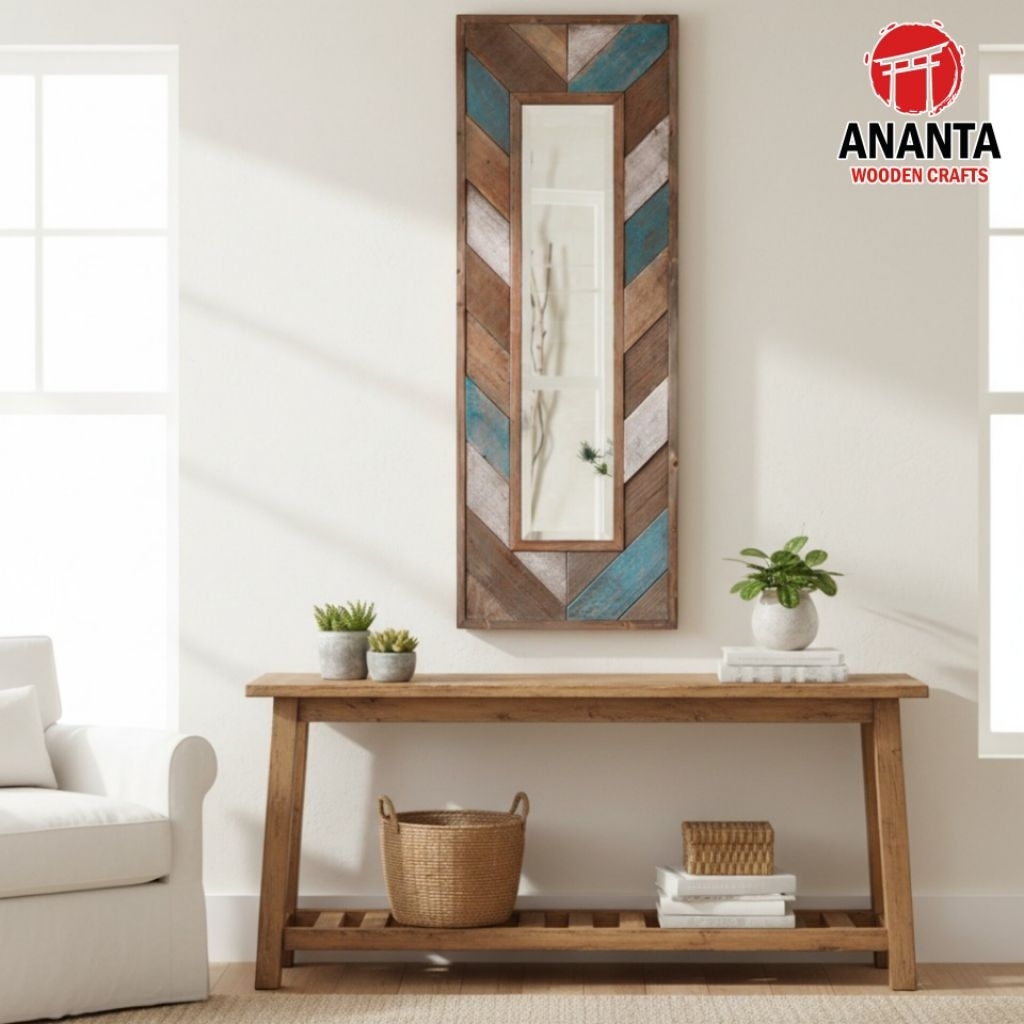 mozaik frame mirror cermin dekorasi estetik