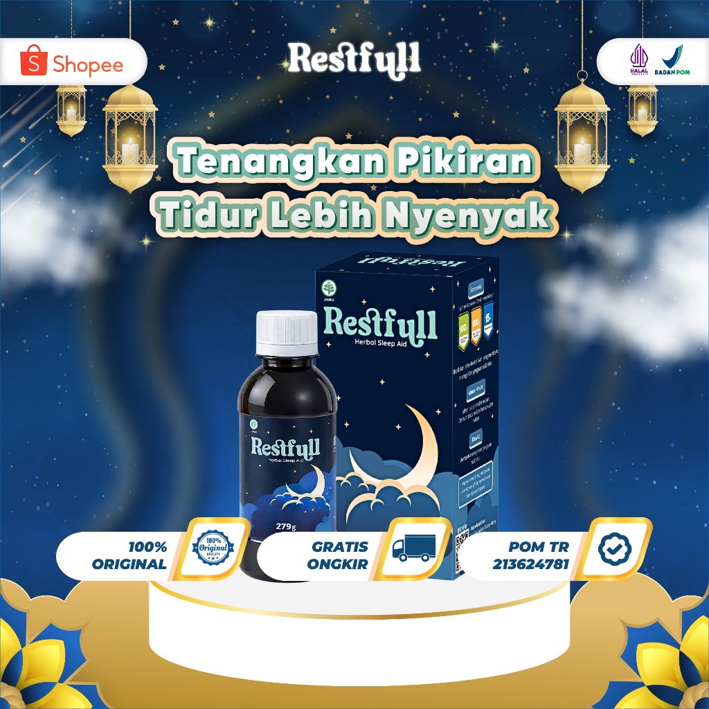 Extrak Akar Valerian - Restfull Herbal Sleep Aid 1 Botol - Bantu Tenangkan Pikiran Tidur Lebih Nyeny