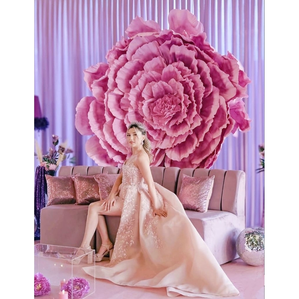 Backdrop Bunga Hias Giant Flower/ Backdrop Wedding Dekorasi / Even Organizer / Studio Photo
