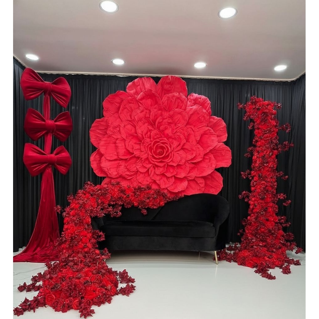 Backdrop Bunga Dekorasi Bunga Jumbo / Backdrop Wedding Organizer / Even / Studio Photo