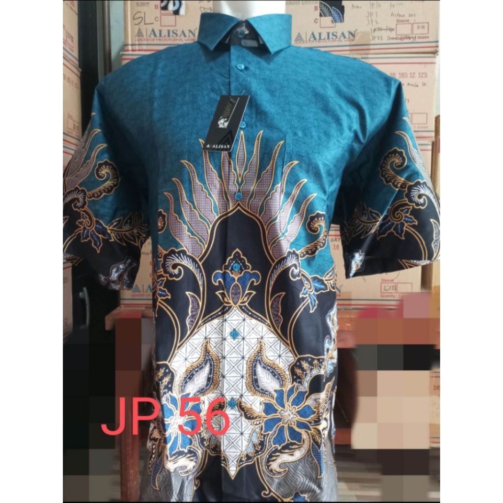 batik Alisan reguler big size 16,5 17 17,5, batik Alisan lengan pendek reguler big size