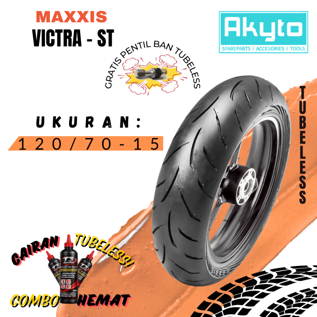 BAN MAXXIS VICTRA S98 ST TUBELESS BAN MOTOR RING 15 (120/70-15) / BAN LUAR / BAN MOTOR XMAX