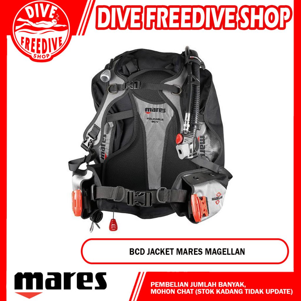 BCD Jacket Mares Magellan Basic BC Jacket Buoyancy Control Device Scuba Diving Jaket Rompi Selam Div