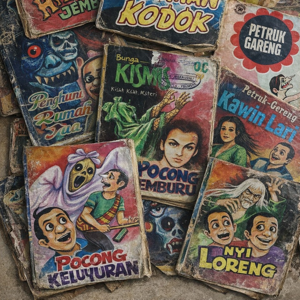 KOMIK PETRUK GARENG CETAKAN LAMA , TATANG.S , ADE.S , RONI , RENA , KISMIS , OSERAM , TATA , TATANG 