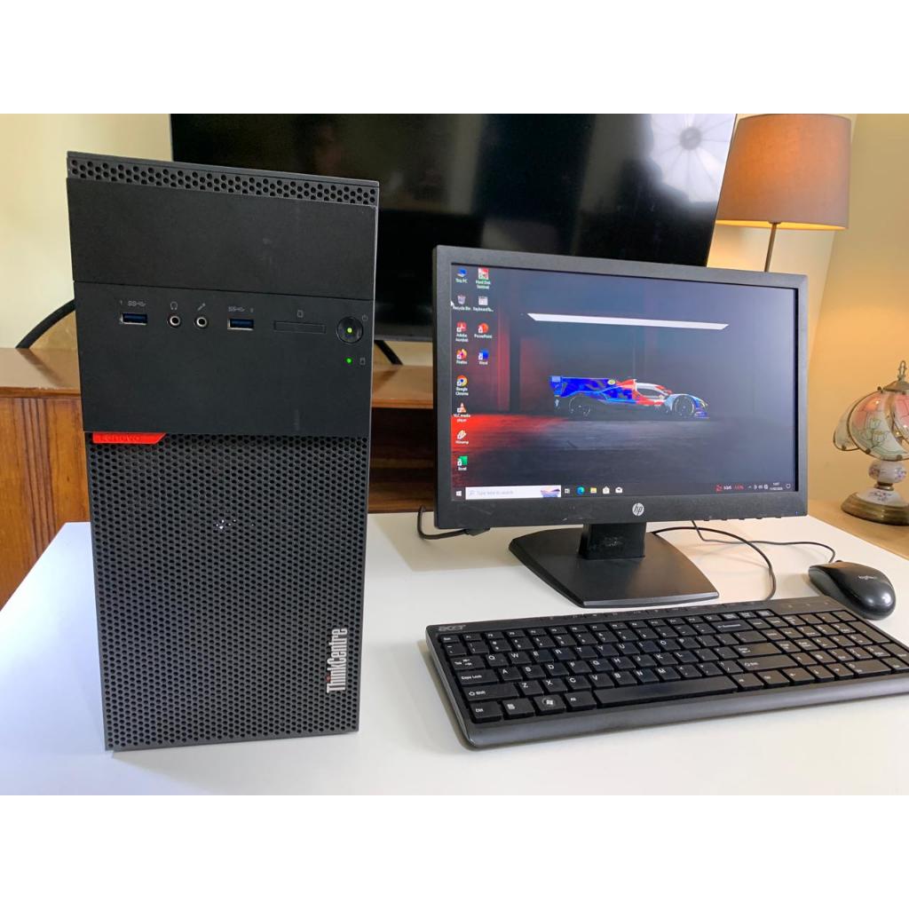 PC Desktop Lenovo ThinkCentre Core i3 Gen 6 + Monitor HP 19” Lengkap Siap Pakai