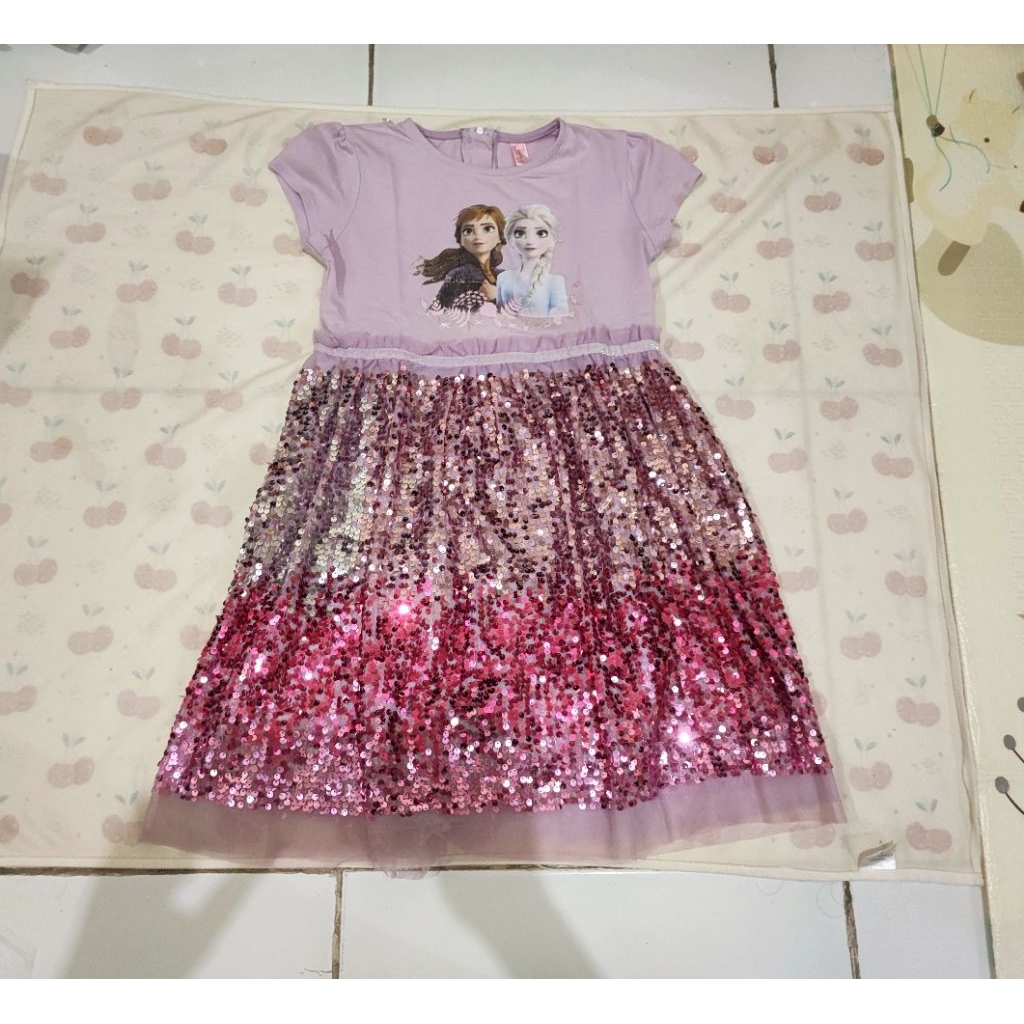 Dress anak Birthday Princess ukuran 5 - 6 tahun Sesuai gbr PL