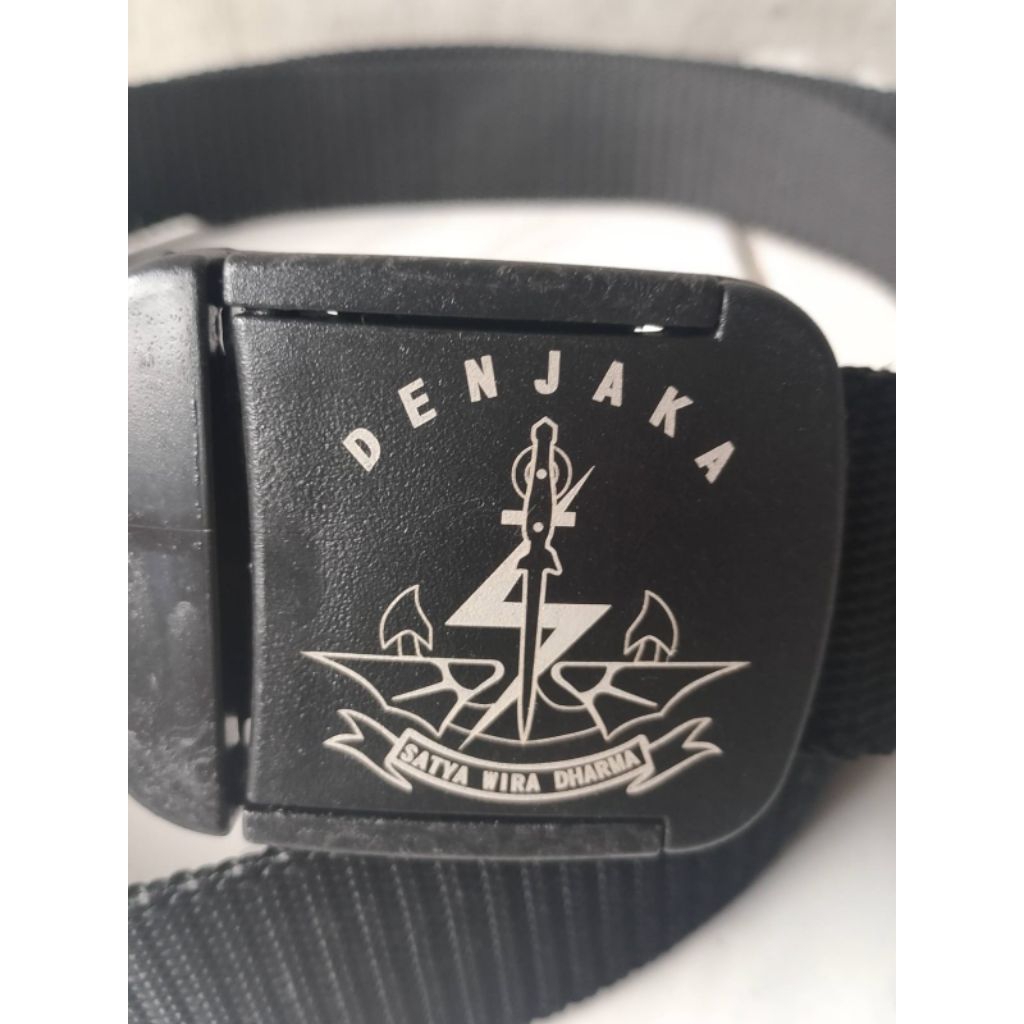 ikat lazer logo Denjaka sabuk castum logo gesper tactical
