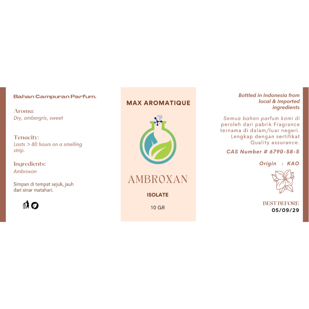 Max Aromatique KAO Ambroxan Aromatic Chemical - 100% Original KAO Murni