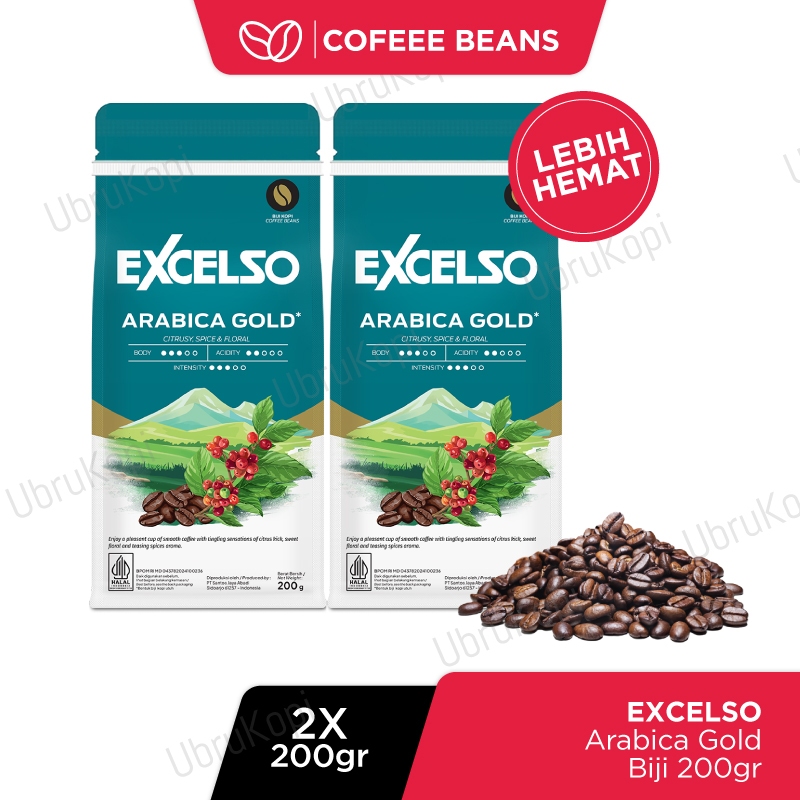 EXCELSO ARABICA GOLD BIJI 200G TWIN PACK