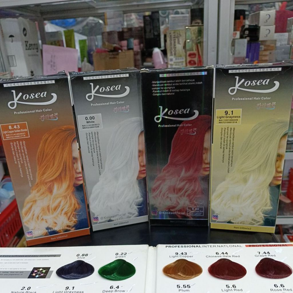 Pewarna rambut kosea/Cat rambut+oxydant Kosea