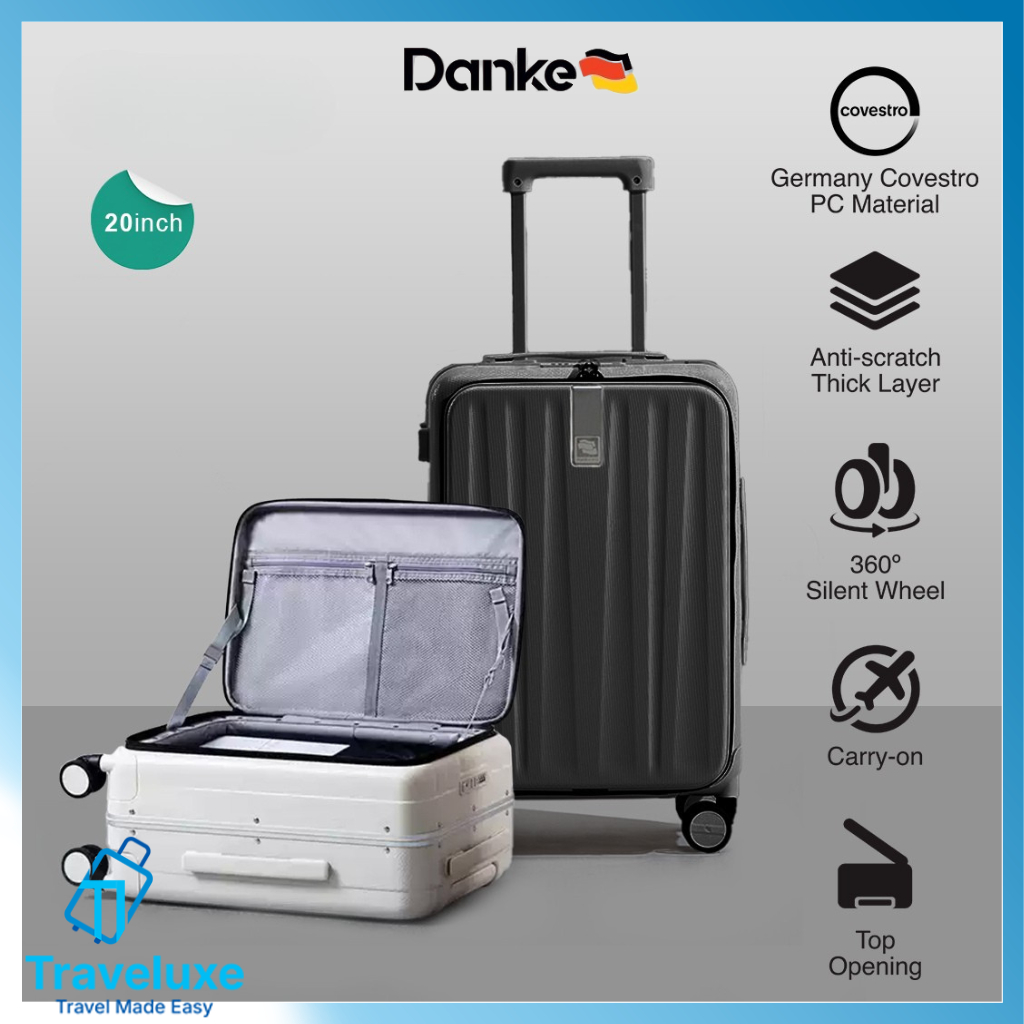 Danke Top Load Signature 20inch  H9860-20 - Koper 20inch Buka Atas Anti Gores Baret Pecah Tahan Bant