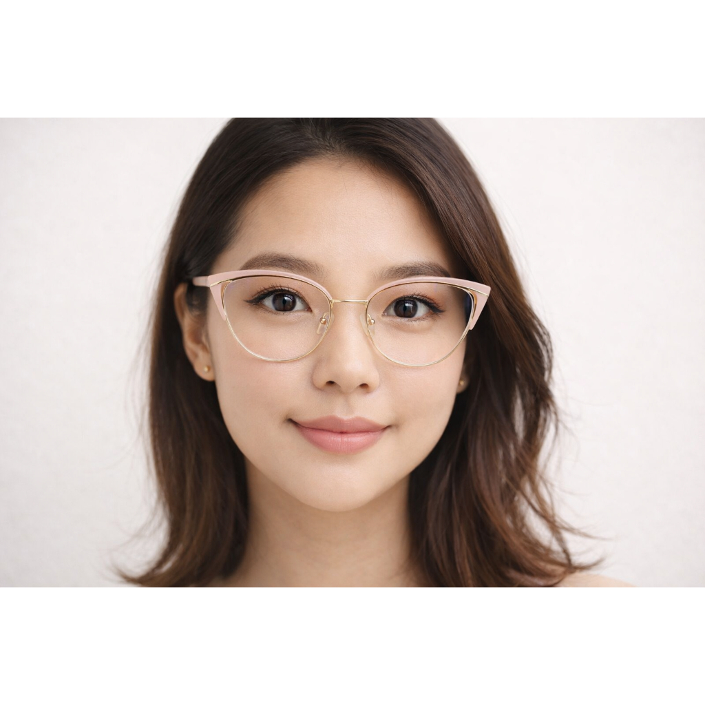 Optik Cahaya Truevue / Frame Cat eye / Kacamata free lensa / anti uv / kacamata