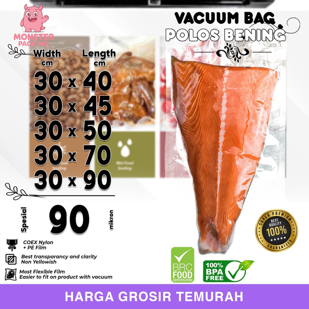 Plastik Vacuum Bag POLOS TEBAL Vakum DELKOCHOICE Sealer Makanan / SATUAN