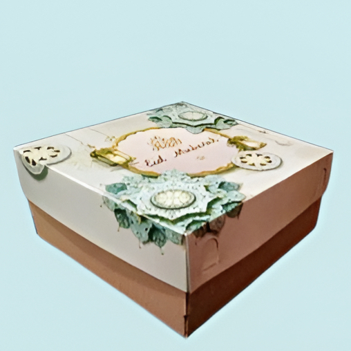 Box Kotak Kue Bolu Lebaran Ukuran 25x25x18 Cm  Dus Hadiah Hampers Packaging Kado Idul Fitri