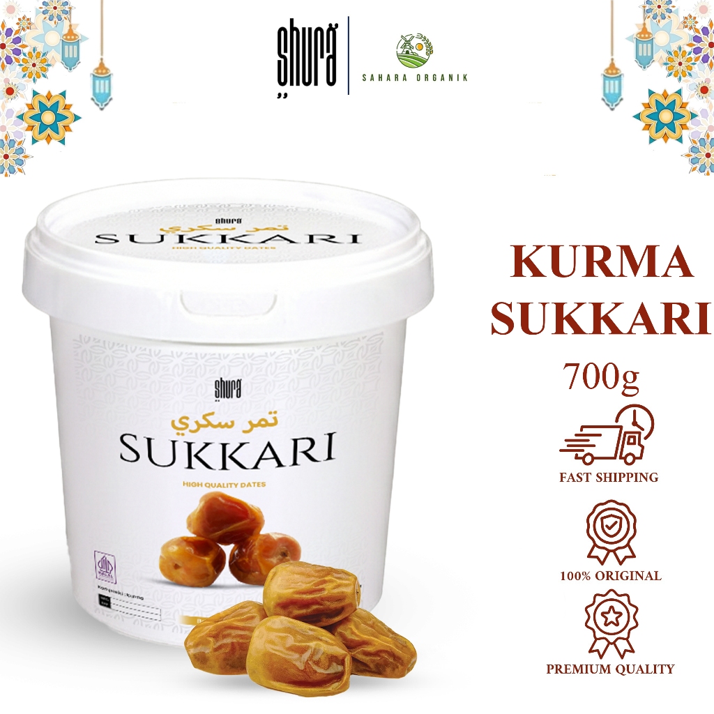 Shura Kurma Sukari 700g Kemasan Ember Ratu Kurma Sukkari