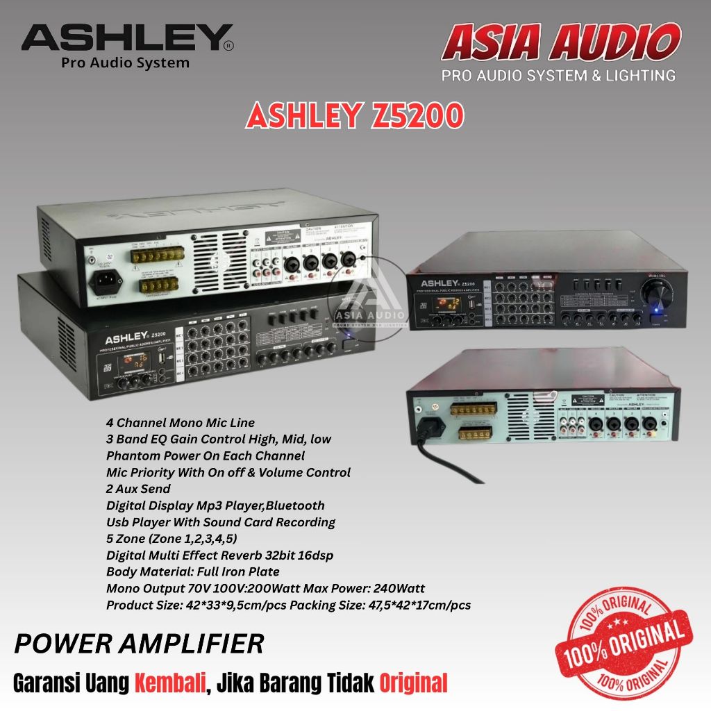 POWER AMPLIFIER ASHLEY Z5200