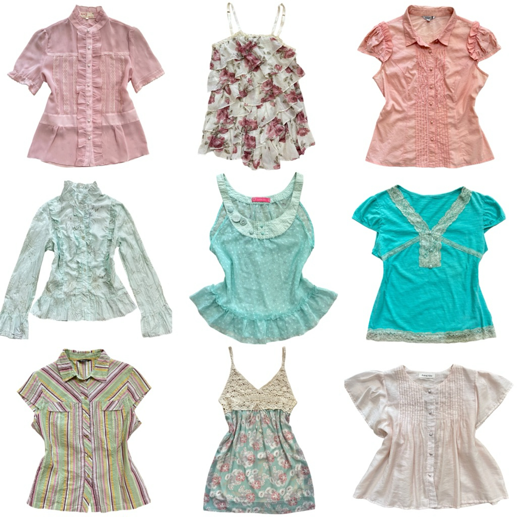 Batch 11 || Vintage 2000s Grunge Gothic Leopard Polkadot Milkmaid Coquette Morikei y2k Coquette Polk
