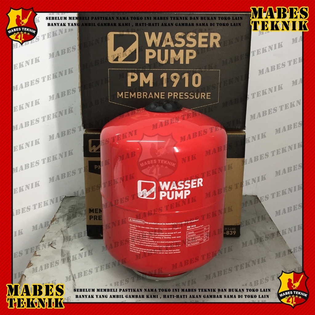WASSER PM 1910 / PM1910 - TABUNG / TANKI / TANK POMPA UNIVERSAL - SEMI / JET PUMP / PAM - 19L