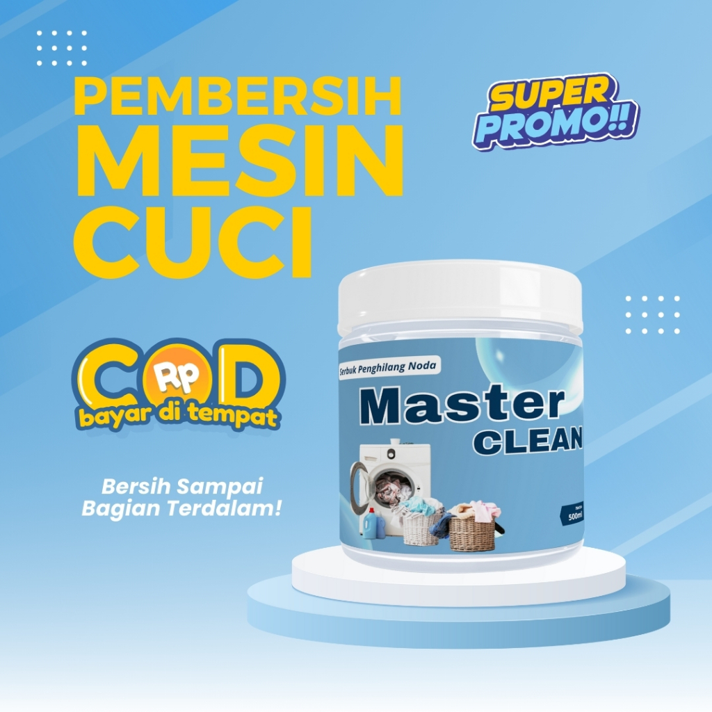 Pembersih Mesin Cuci & Pakaian - KALIN Master Clean Bubuk Pembersih Higienis