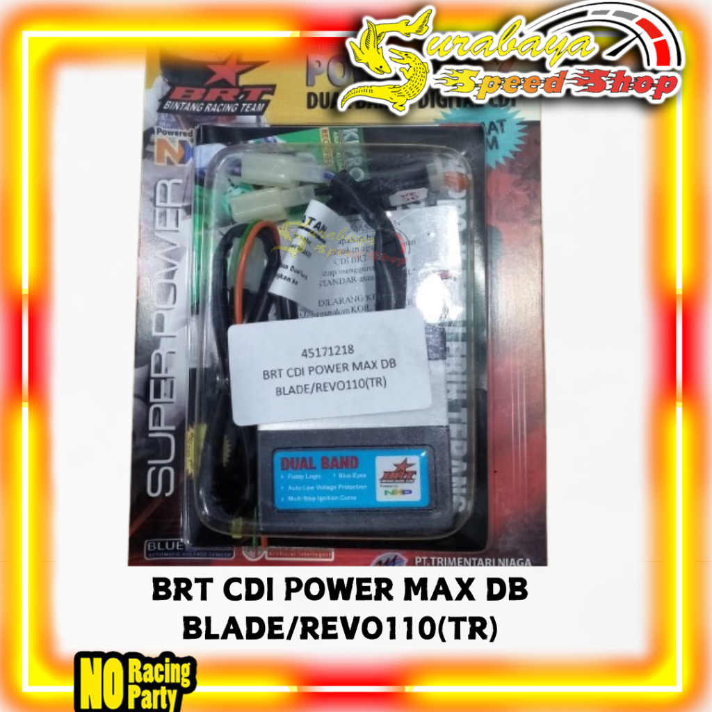 BRT CDI Power Max Dualband Honda Blade 110 Revo 110 Arus Tone Racing TR Original Bintang Racing Team