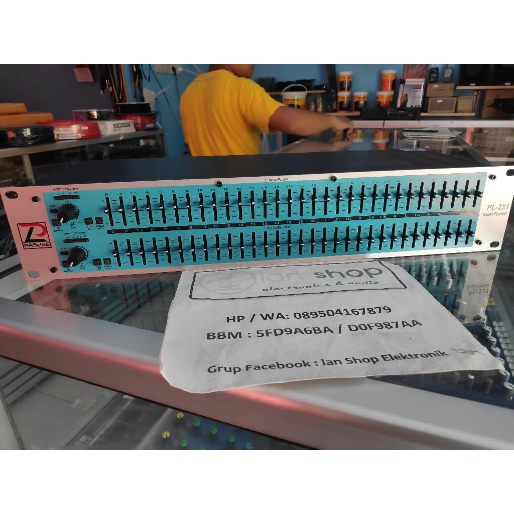 Equalizer Pasline PL-231 Pasline PL 231 Pasline PL231 SUB Original 2 x 31 Channel Dual Channel Equal
