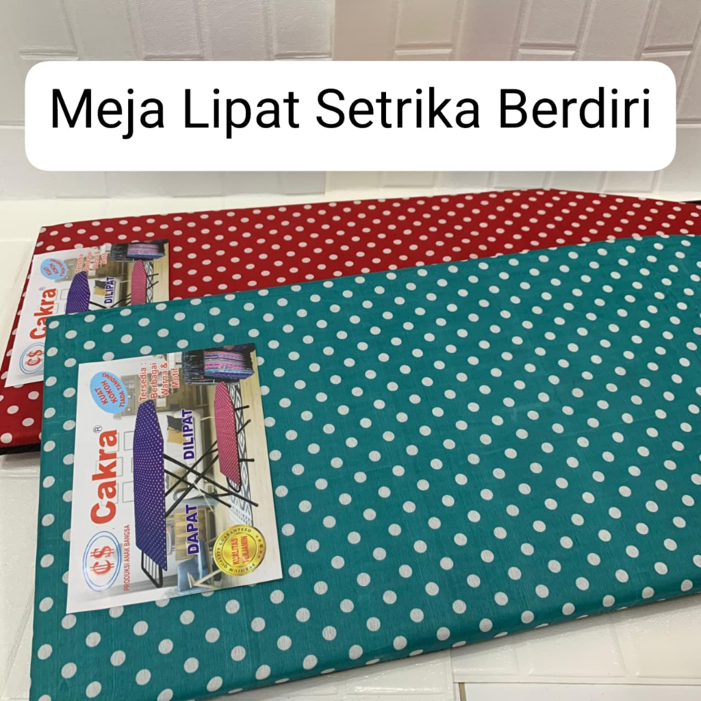 Alas Setrika Lipat Motif Polkadot / Kain Alas Setrika Tebal / Tatakan Setrika Anti Panas