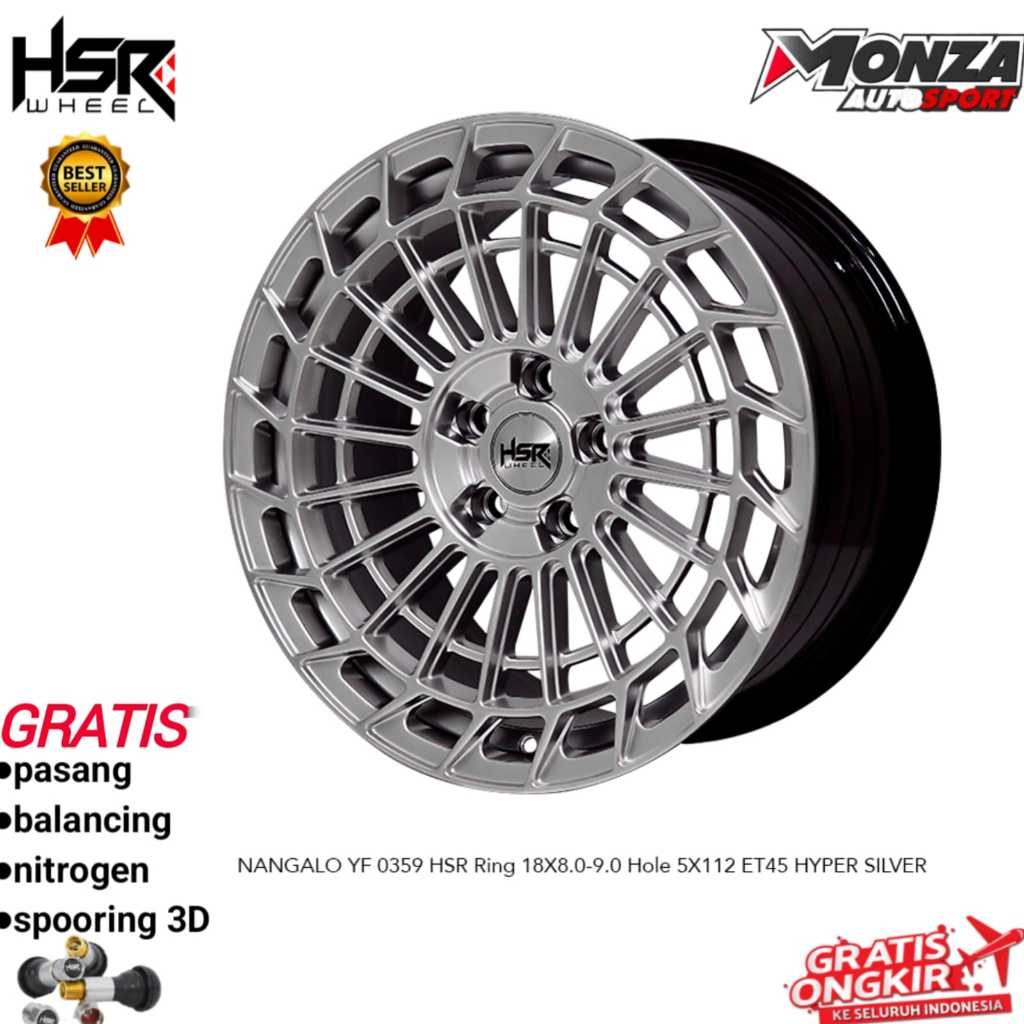 Velg mobil Mercy All Series Ring 18 Lebar 8/9 HSR Nangalo