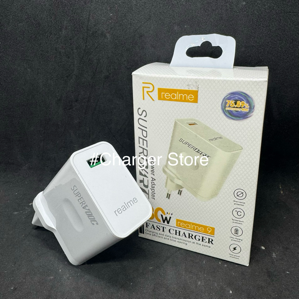 Adaptor Batok Charger Realme 80W Super VOOC Dart Kepala Casan Power Adapter Realme 80Watt