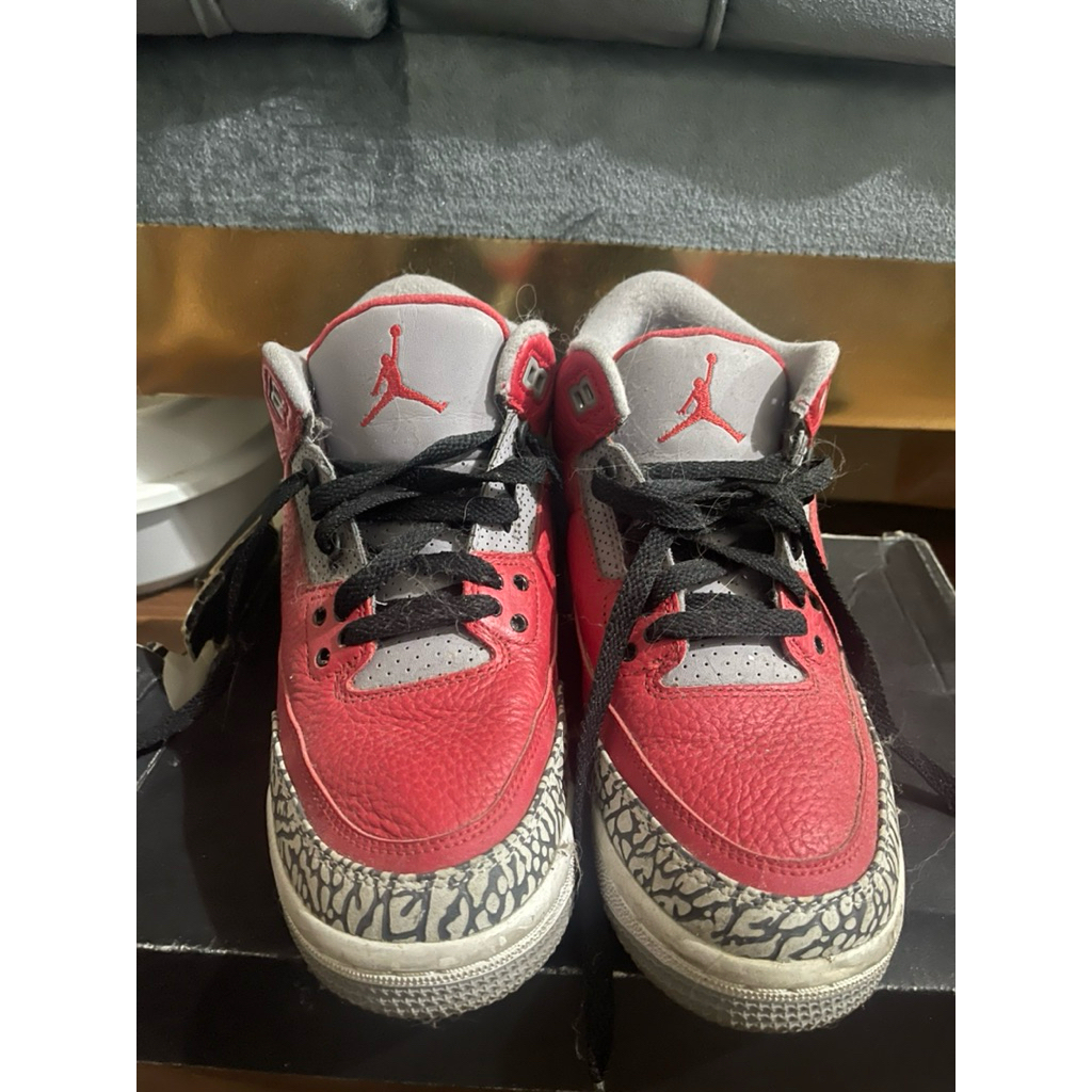 SEPATU AIR JORDAN 3 RETRO SE FIRE RED (GS) ORIGINAL SNEAKER size 40