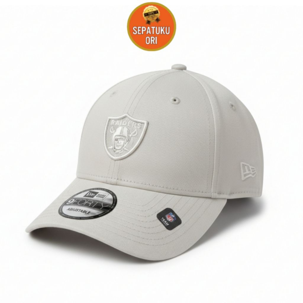 TOPI NEW ERA CAP 9FORTY  LAST VEGAS RAIDER SEASONAL  MIDI VINTAGE STONE